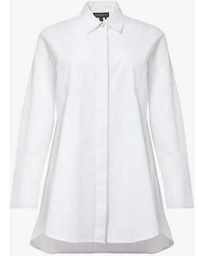 Reformation Vintage Donna Karen Stretch-cotton Blend Mini Dress - White