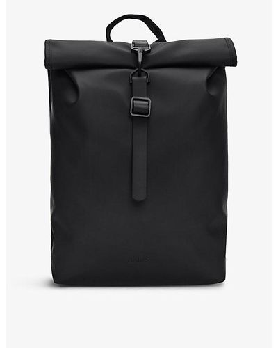 Rains Roll-top Mini Waterproof Shell Backpack - Black