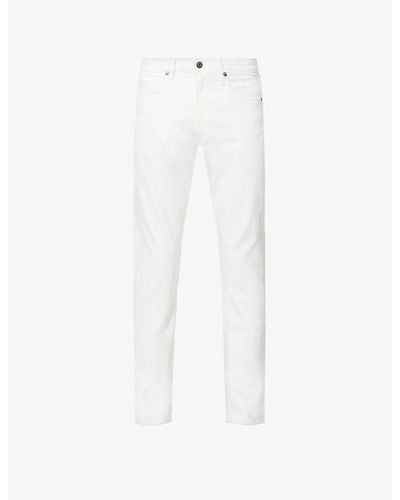 PAIGE Lennox Slim-fit Stretch-denim Jeans - White