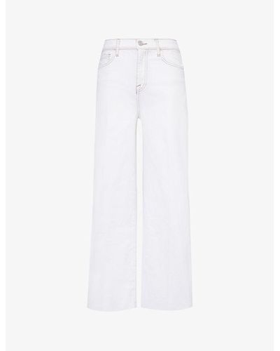 FRAME Le Jane Wide-leg High-rise Jeans - White
