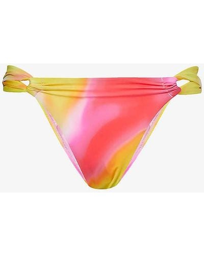 Seafolly Gradient-design High-rise Bikini Bottoms - Pink