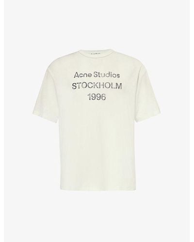 Acne Studios Exford Cotton-blend Jersey T-shirt - White