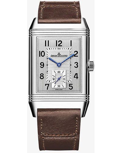Jaeger-lecoultre Q2438522 Reverso Medium Small Seconds Stainless Steel And Satin Watch - White