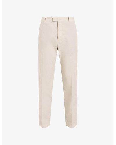 AllSaints Bailey Mars Pressed-crease Organic-cotton Pants - Natural