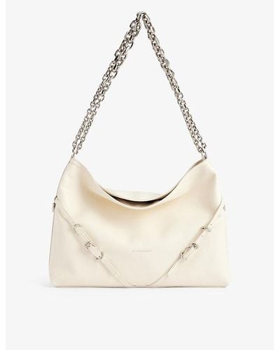 Givenchy Voyou Leather Shoulder Bag - White