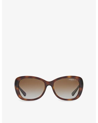 Vogue Vo2943sb Butterfly-frame Tortoiseshell Acetate Sunglasses - Brown