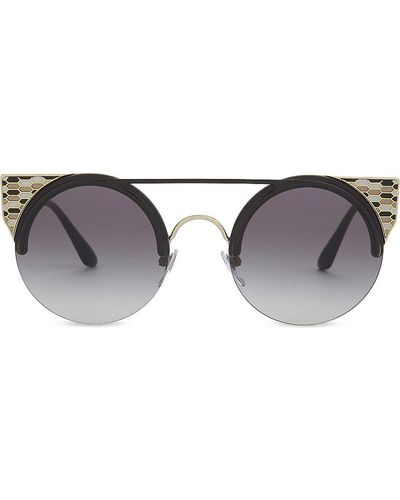 BVLGARI Bv6088 Round-frame Sunglasses - Grey