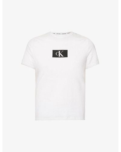 Calvin Klein 1996 Lounge Logo-print Recycled Cotton-blend Top - White