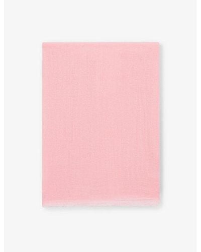 Claudie Pierlot Fringed-edges Wool And Silk-blend Scarf - Pink