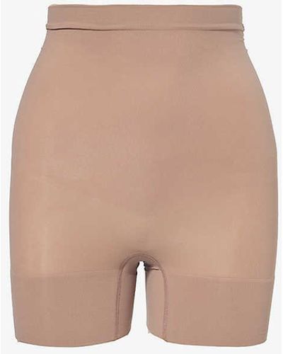 Spanx Everyday Shaping High-rise Stretch-woven Shorts - Natural