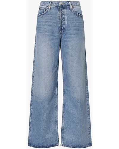 Agolde baggy Wide-leg Organic Cotton-blend Denim Jeans - Blue