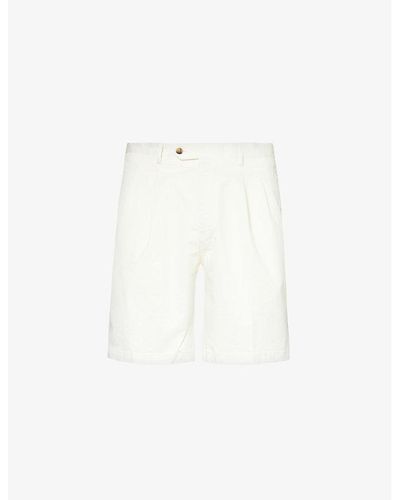 Oscar Jacobson Oj Tanker Stretch-cotton Shorts - White