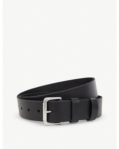 Polo Ralph Lauren Saddle Leather Dress Belt - Black