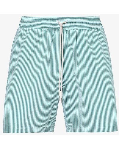 Polo Ralph Lauren Traveller Logo-embroidered Stretch Recycled-polyester Swim Shorts - Blue
