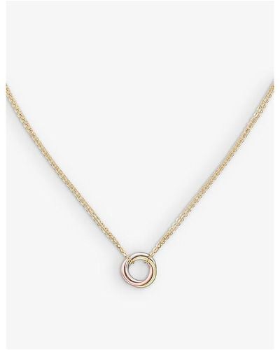 Cartier Trinity Small 18ct White, Rose, Yellow-gold Pendant Necklace - Natural