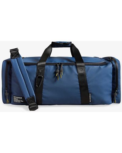 Ted Baker Hyke Twin-handle Rubberised Holdall - Blue