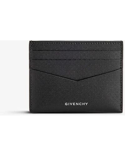 Givenchy Foiled-branding Leather Card Holder - Black
