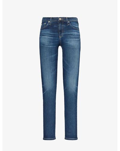 AG Jeans Prima Mid-rise Slim-fit Stretch-denim Jeans - Blue