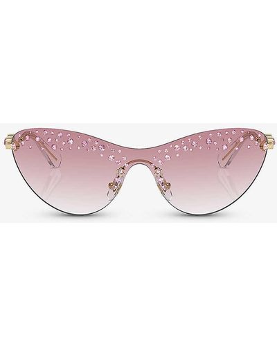 Swarovski Sk7023 Cat-eye Metal Sunglasses - Pink