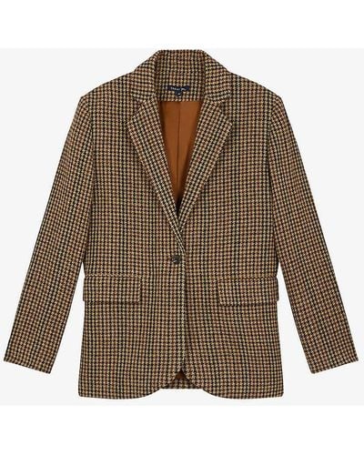 Soeur Sevres Welt-pocket Oversized-fit Wool Jacket - Brown