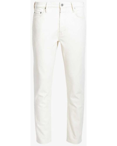 AllSaints Dean Slim-fit Cropped Stretch-denim Jeans - White