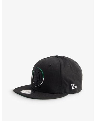 KTZ 9fifty Boston Celtics Nba Brand-embroidered Cotton Baseball Cap - Black