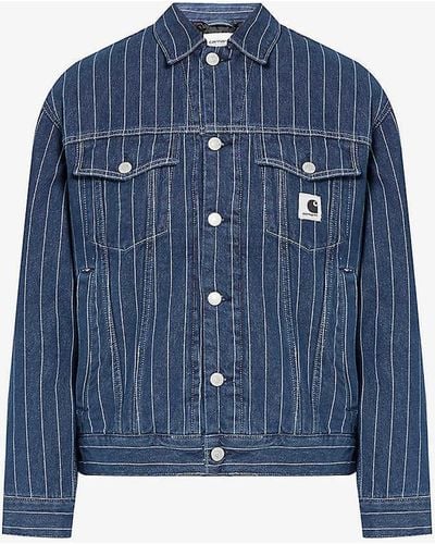 Carhartt Orlean Striped Denim Jacket - Blue