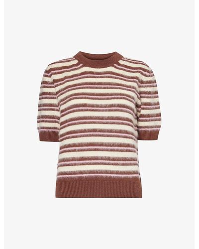 Samsøe & Samsøe Sagiulia Striped Recycled Cotton-blend Knitted Sweater - Multicolor
