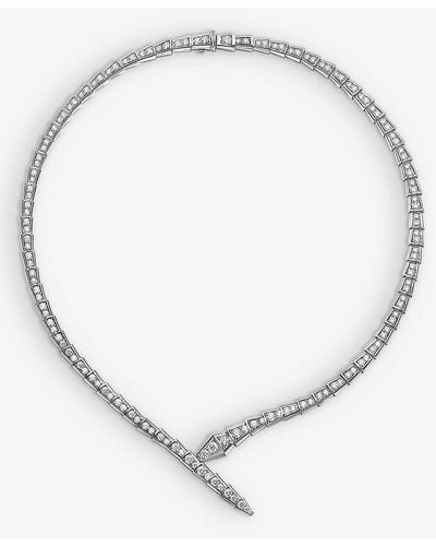 BVLGARI Serpenti Viper 18ct White-gold And 5.26ct Diamond Necklace