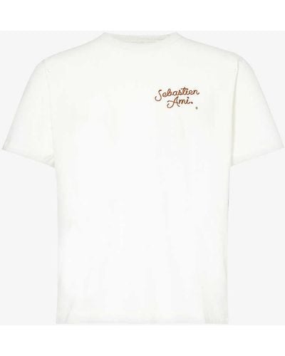 True Religion X Sebastien Ami Brand-print Cotton-jersey T-shirt X - White