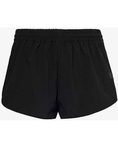 Alexander Wang Marathon Logo-pattern Shell Shorts - Black