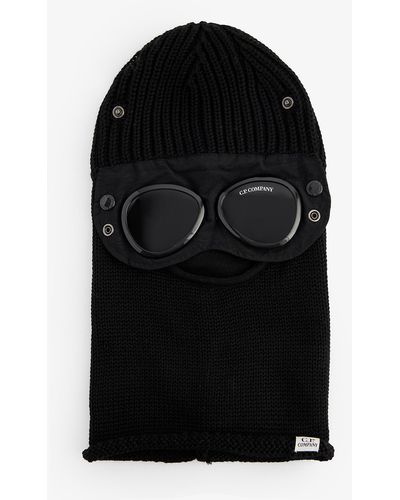 C.P. Company Goggle-lens Wool-knit Balaclava - Black