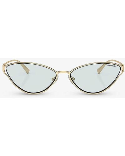 Tiffany & Co. Tf3095 Cat-eye Metal Sunglasses - White