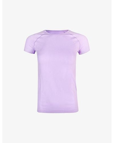Sweaty Betty Athlete Seamless Workout Stretch-jersey T-shirt - Purple