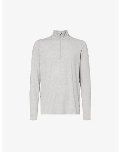 Vuori Ease Half-zip Relaxed-fit Stretch-woven Sweatshirt X - White