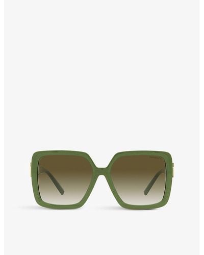 Tiffany & Co. Tf4206u Square-frame Branded Acetate Sunglasses - Green