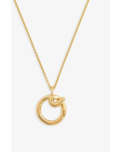 Missoma Curly Initial 18ct Yellow -plated Vermeil Recycled Sterling-silver Pendant Necklace - Metallic