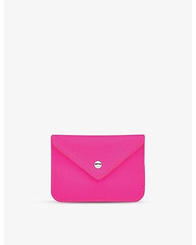 Whistles Envelope-flap Nylon Card Holder - Pink