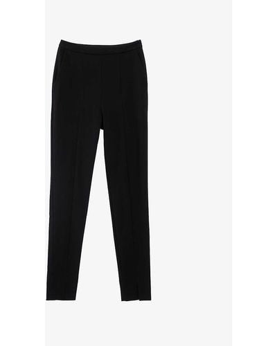 IKKS 7/8 Tapered High-rise Woven Trousers - Black