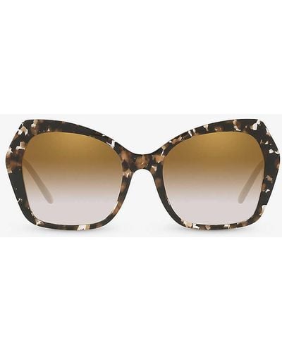 Dolce & Gabbana Dg4399 Butterfly-frame Acetate Sunglasses - Metallic