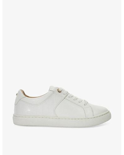 Dune Elodic Faux-leather Low-top Trainers - White