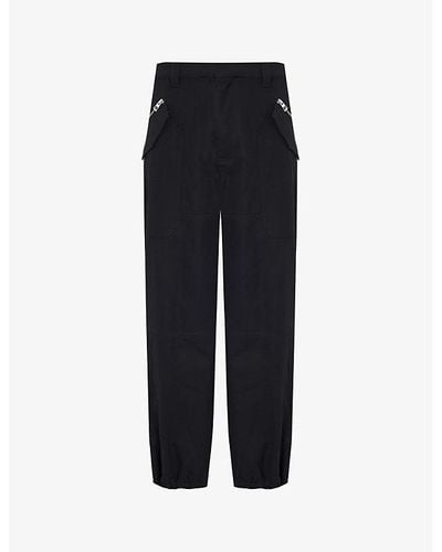 Loewe Panelled Relaxed-fit Cotton-twill Cargo Trousers - Black