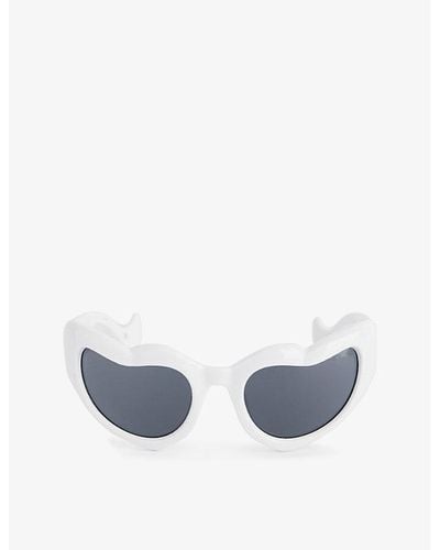 Le Specs Fast Love Heart-frame Plastic Sunglasses - Gray
