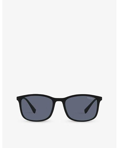 Prada Linea Rossa Ps 01ts Square-frame Acetate Sunglasses - Black