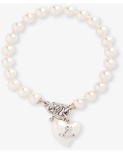 Vivienne Westwood Sheryl Brass And Faux-pearl Bracelet - White