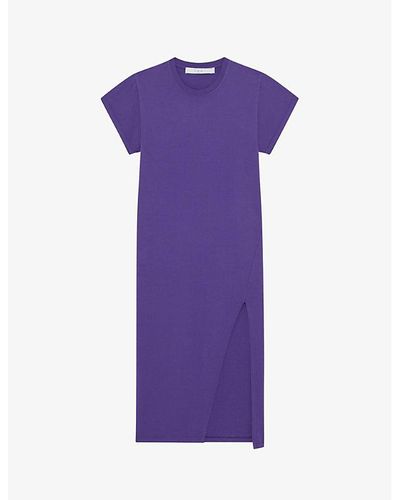IRO Litonya Loose-fit Midi Cotton T-shirt Dress - Purple