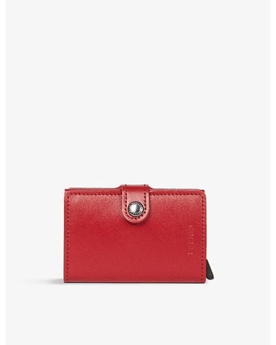 Secrid Miniwallet Leather And Aluminium Wallet - Red