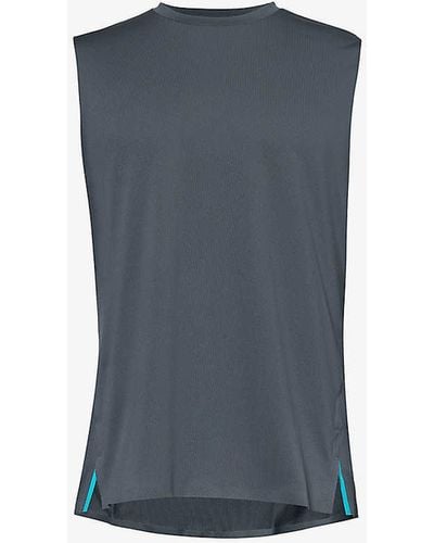 GYMSHARK Everywear Abstract Sleeveless Recycled-polyester Top - Blue