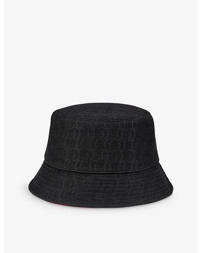 Christian Louboutin Bobino Logo-jacquard Cotton-blend Bucket Hat - Black