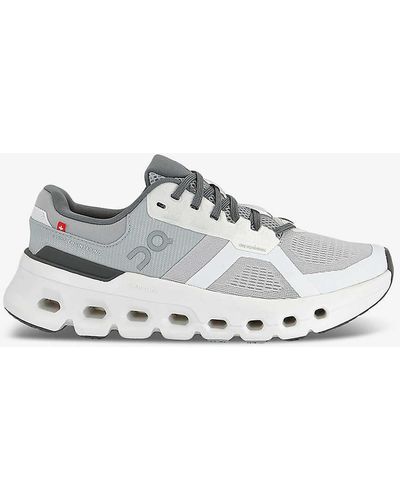 On Shoes Cloudrunner 2 Cushioned-sole Mesh Low-top Trainers - White